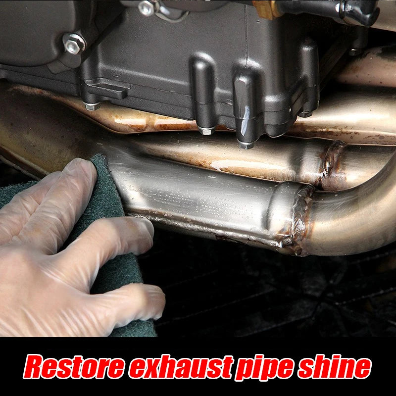 120ml Car Motorcycle Exhaust Pipe Cleaner Car Rust Remover with Gloves and Brush Repair Maintenance Tool Set Car Clean Tools