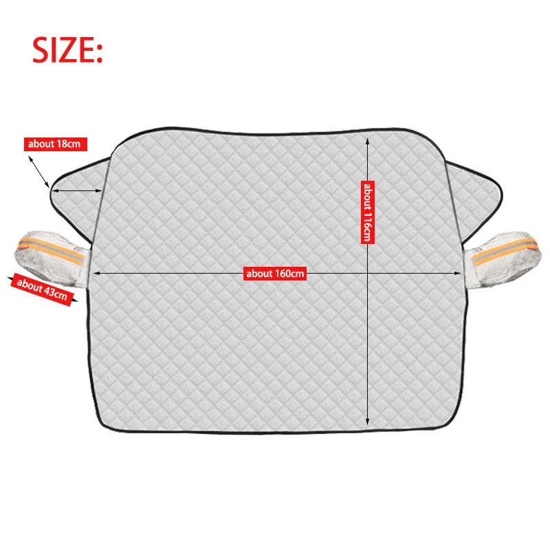 1Pc Brand new Car Windshield Snow Anti-UV Shield for Winter Car Cover Front Window Anti Ice Frost Outdoor Car Protection Cover