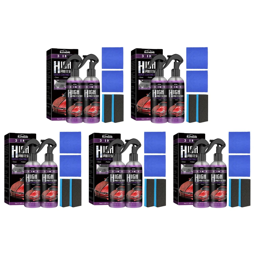 3 In 1 High Protection Quick Ceramic Coating Spray Powerful Auto Nano Spray Car Wax Polishing Spray Scratch Remover Car Products