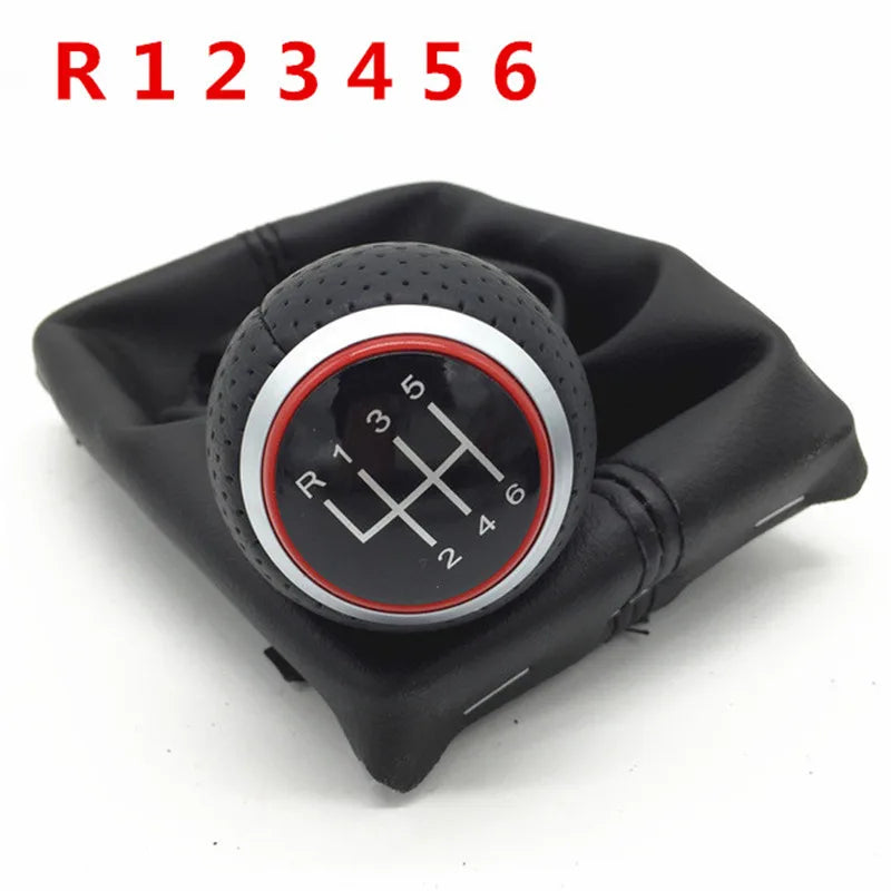5/6 Speed Manual Gear Shift Knob Lever Stick Arm Pen Gaiter Boot Cover Case For Audi A4 S4 B8 8K A5 8T Q5 8R S Line 2007-2015
