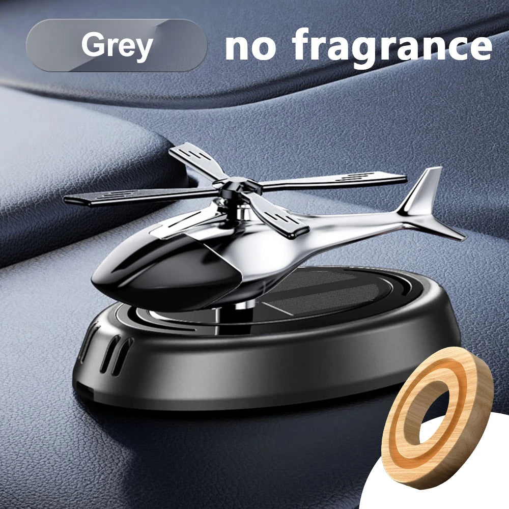 Solar Car Air Freshener Car Center Console Perfume Helicopter Decoration Car Interior Solar Car Rotating Perfume