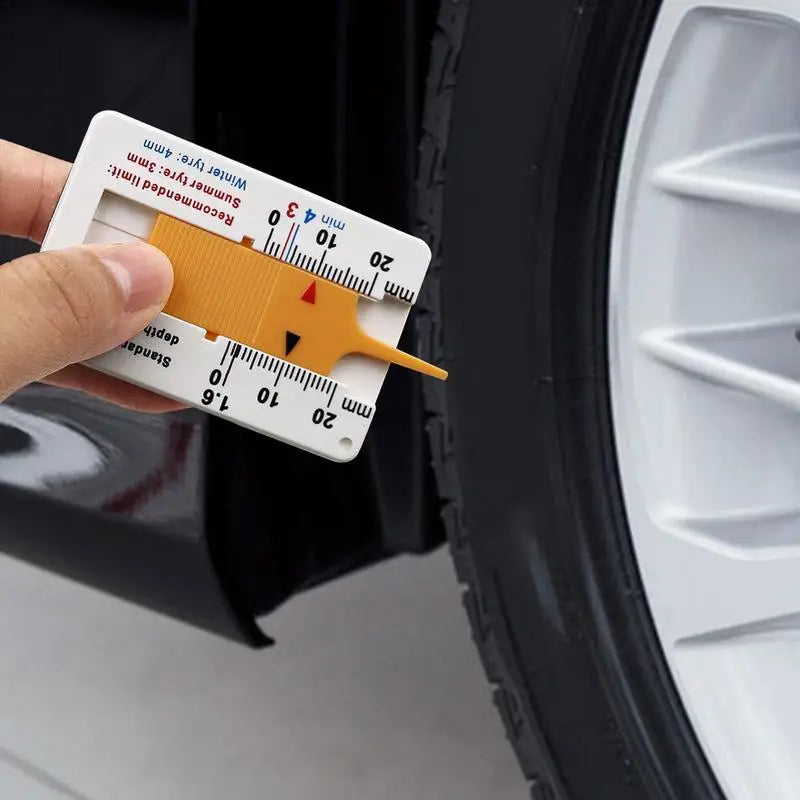 0-20MM Tyre Tread Depth Depthometer Gauge Caliper Plastic Tread Ruler Car Wheel Tire depth gauge Tire Wheel Measure Tool