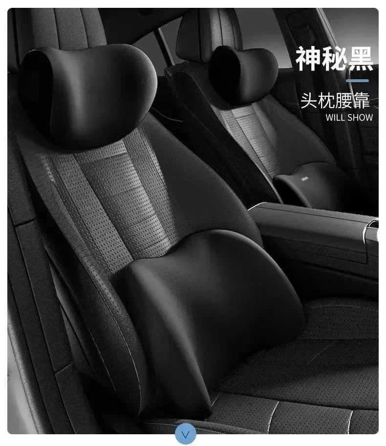 Car Headrest/Lumbar Support Car Neck Pillow Waist Cushion Driver Seat Backrest Car Cushion Driving Lumbar Support Waist Support