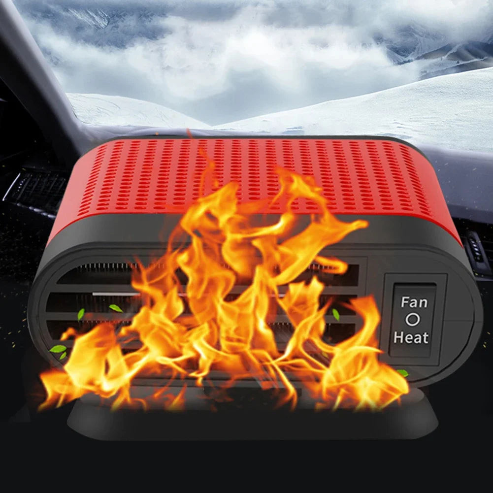 Portable Car Heater Fan 12V/24V Fast Heating Window Windshield Defogging Defrosting Electric Heating Fan Car Anti-Fog Heater