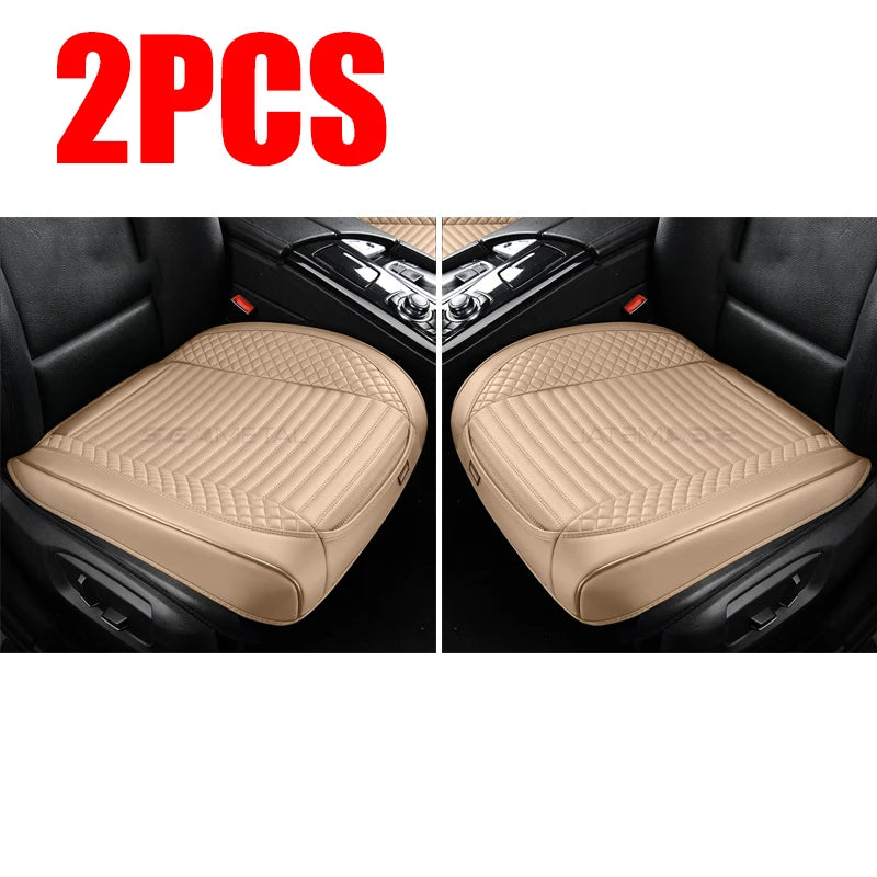 SEAMETAL Full-Wrapped Car Seat Cover Breathable Hole PU Car Front Seat Cushion Universal Anti Slip Auto Chair Protector Cover