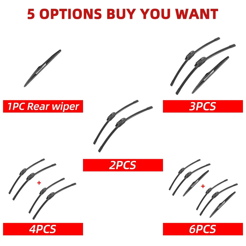 1/2/3/4/6PCS Car Wiper For TOYOTA Prius 2003-2015 Front Rear Wiper Blades Brushes Auto Accessories 2009 2010 2011 2012 2013 2014