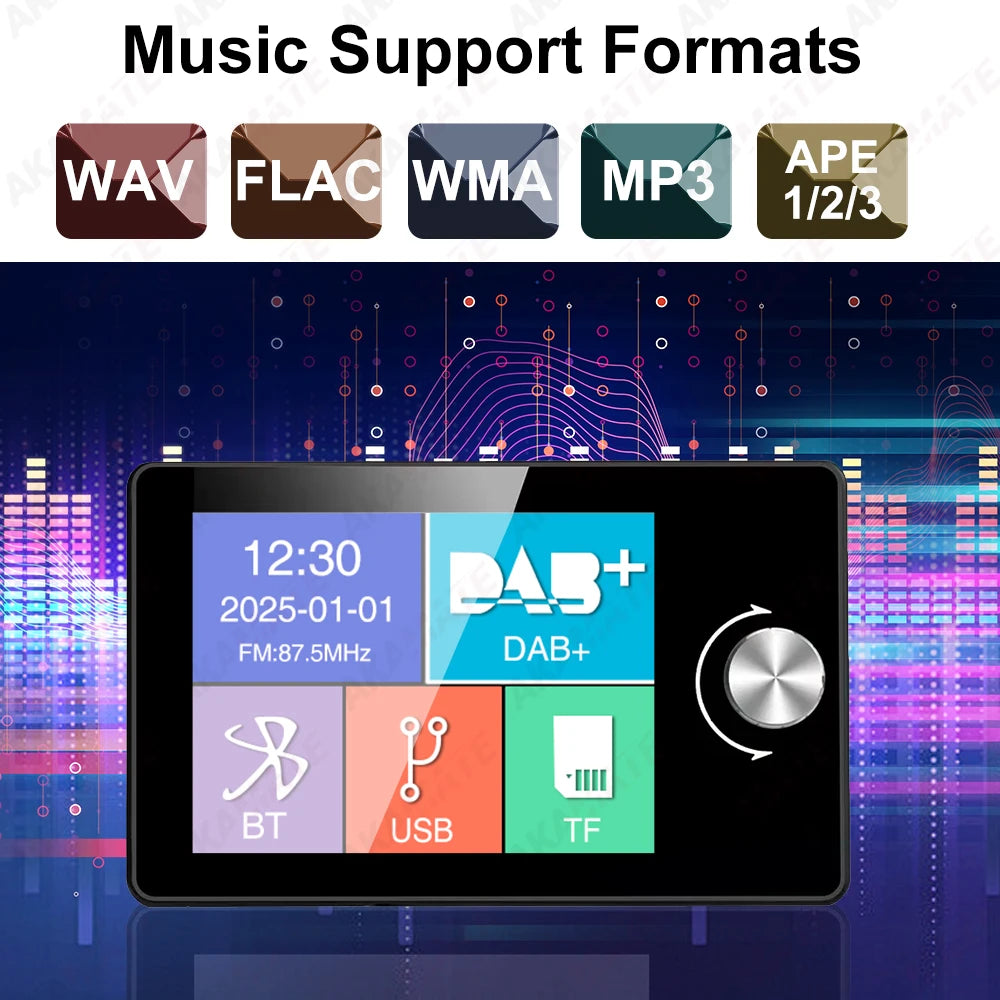 DAB+ Antenna for Android Car Radio With USB Adapter GPS Stereo DAB Receiver Player Automatic Scan Support Channel List LOGO