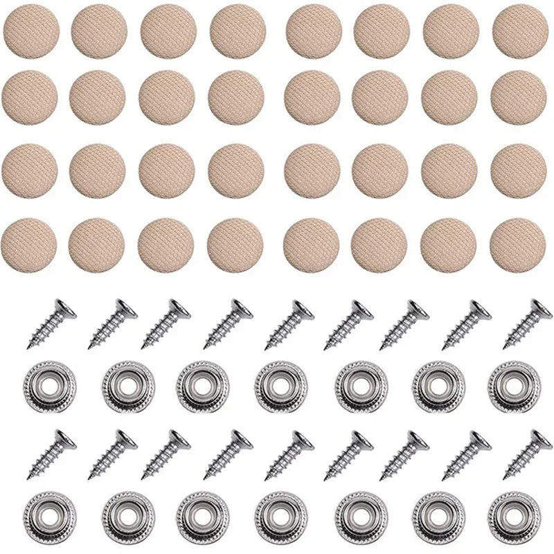 10/30/60Pcs Car Interior Roof Buckles Headliner Ceiling Cloth Fixing Screw Care Fabric Buckle Rivets Retainer Cap Repair Tools