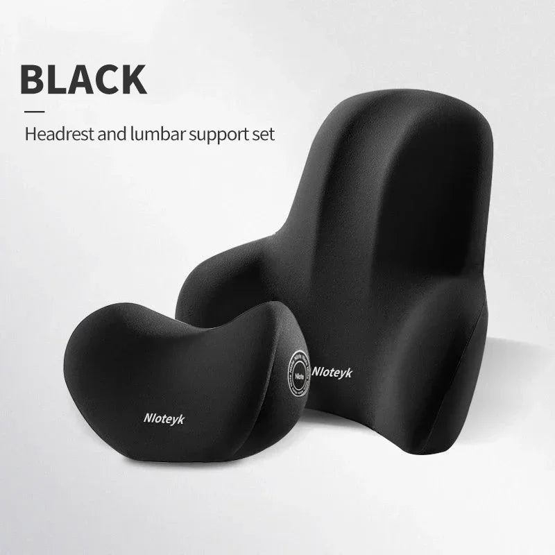 Car Memory Foam Neck Pillow Ergonomic Support for Lumbar Backrest and Headrest Cushion All Season Use