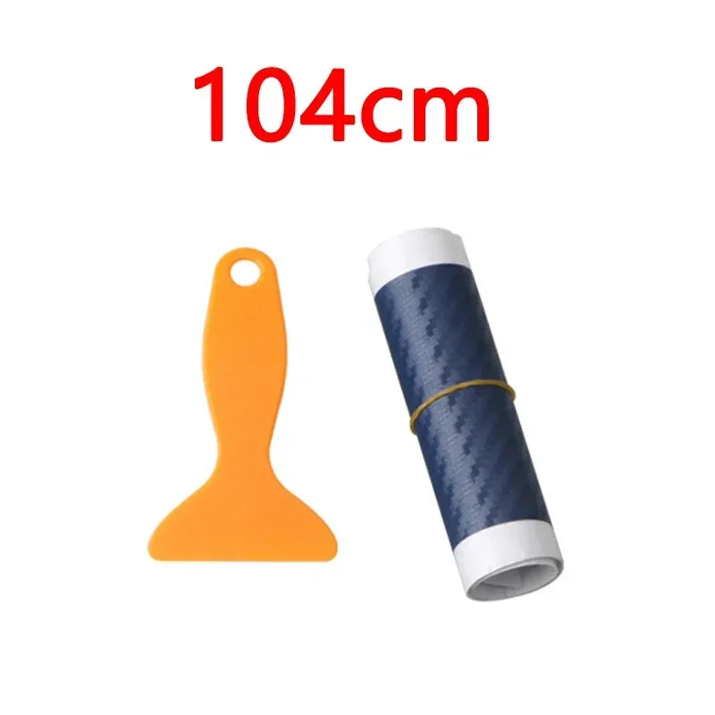 Car Rear Bumper 90/104cm  Sticker Carbon Fiber Protective Pad Anti-Scratch Cover Car Edge Board Scuffproof Decal Strip