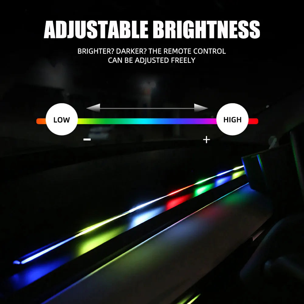 110cm 43.31" Car Sunroof Ambient Lights LED Skylight Symphony RGB Interior Acrylic Strips Decoration USB APP Remote Control