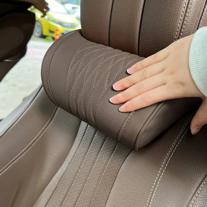 Luxury Nappa Headrest: Ultra-Soft, Breathable Neck Support for Long Drives & Office Comfort. Premium Durable Material.