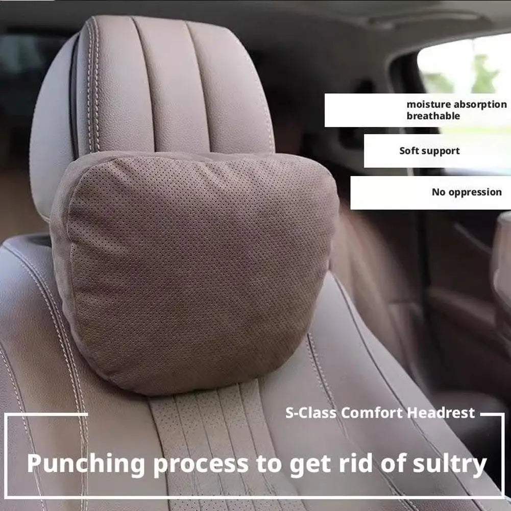 Car Seat Headrest Neck Pillow Wear Resistant Breathable Headrest Simple Installation Universal Car Head Waist Support Pillow