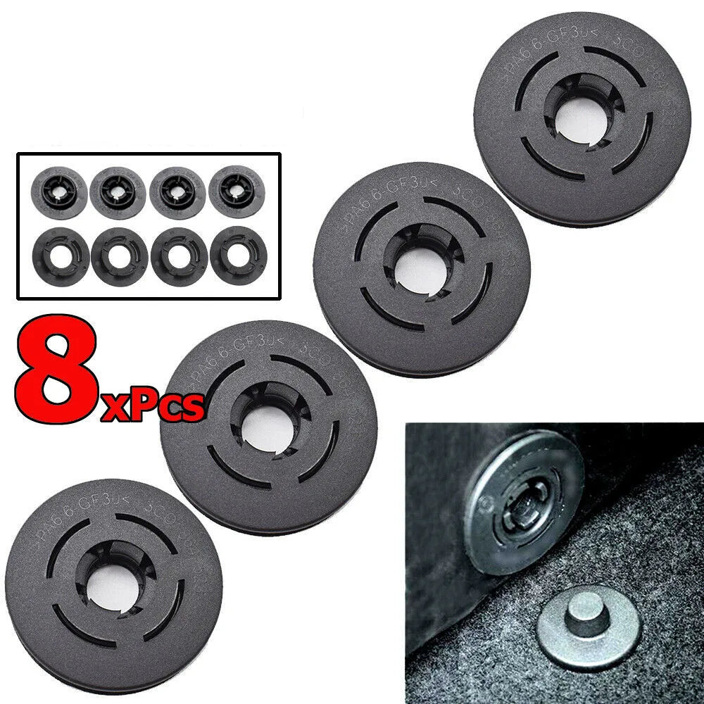 8pcs Car Floor Mat Caret Clips Fixing Non-Slip Fastener Clips For Holders Grips Clamps Floor Holders Car Accessories