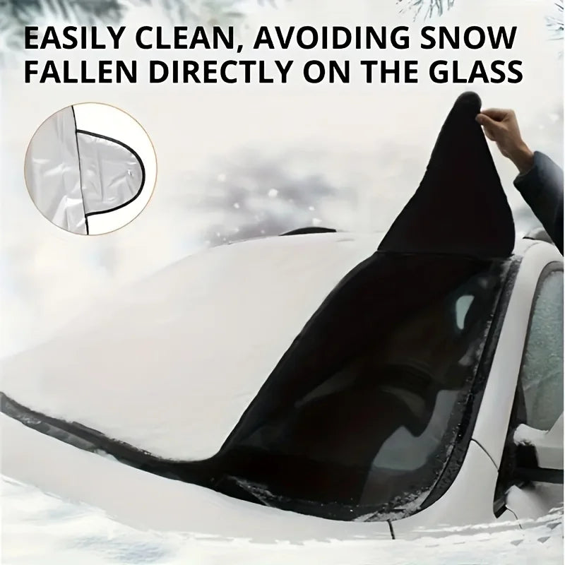 1/4pcs Foldable Windshield Protector All-Season Car Sun Visor Snow Cover SUV Hail Proof Shield Against Winter Heavy Snow Tools