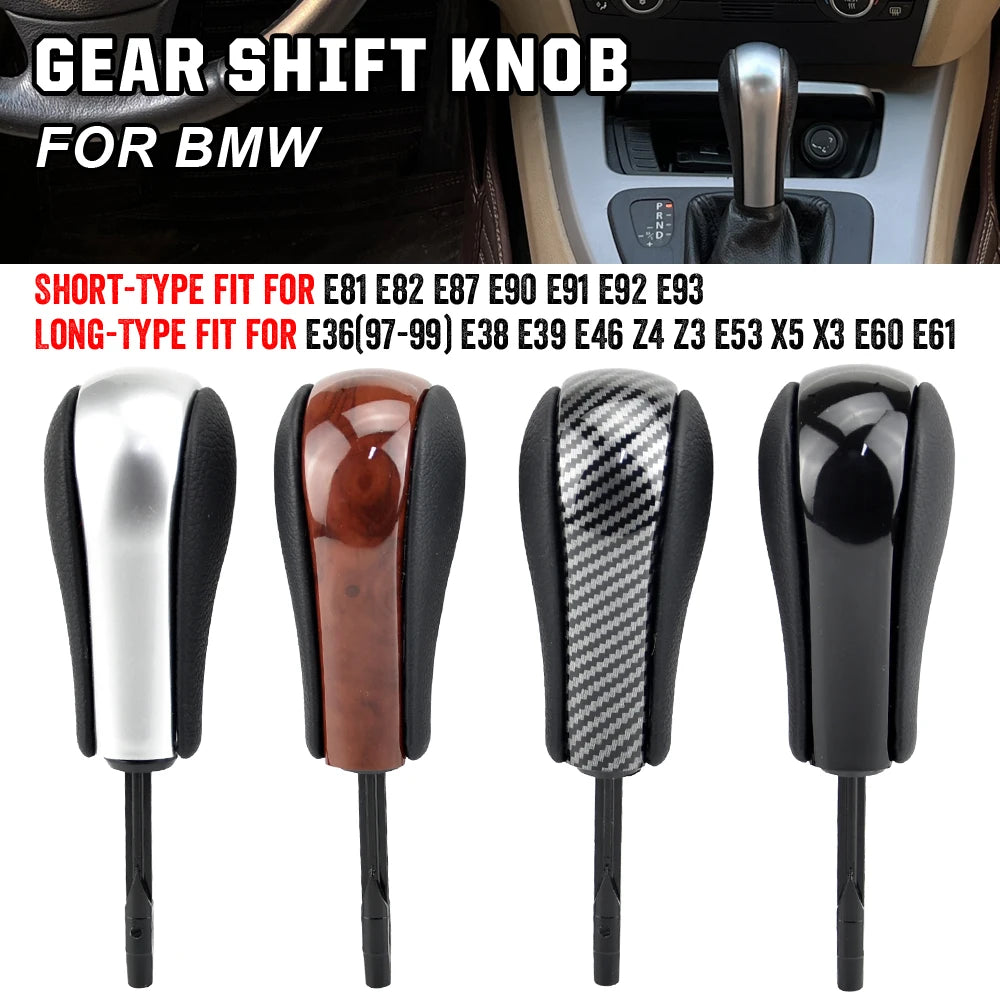 Automatic Car Gear Shift Knob For BMW E39 E46 E53 E60 E61 E63 E64 E81 E82 E87 E90 E91 E92 E93 E83 ABS Carbon fiber Car Styling