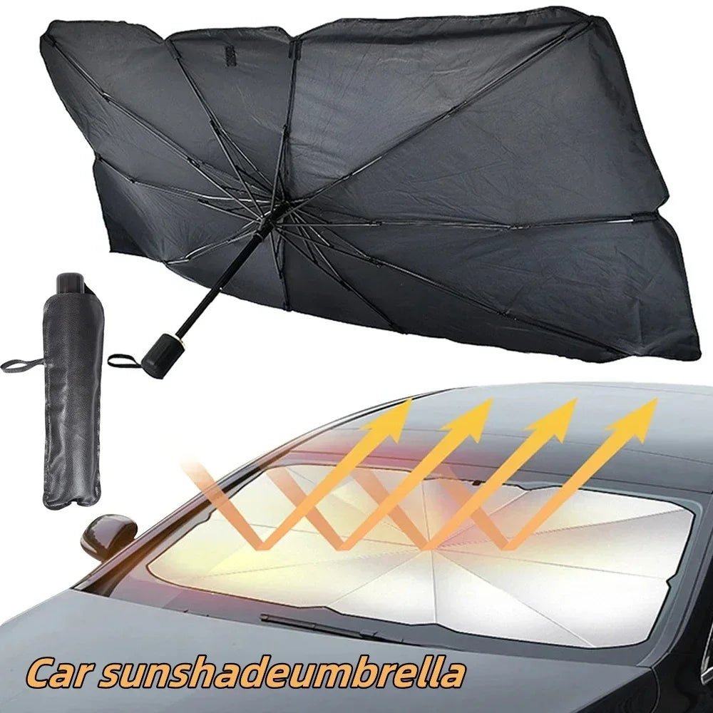 Car Windshield Sun Shade Umbrella Foldable Car Sunshade Front Window Cover for UV Ray Block & Sun Heat Car sunshade umbrella