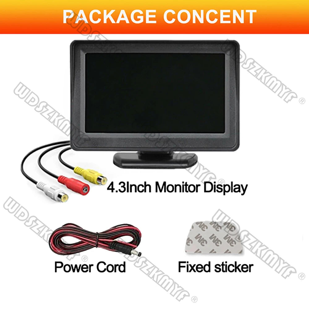 Easy Installation 4.3Inch or Rear View Camera Monitor Screen Reversing Camera for Car Parking Parking System Camera for Vehicle