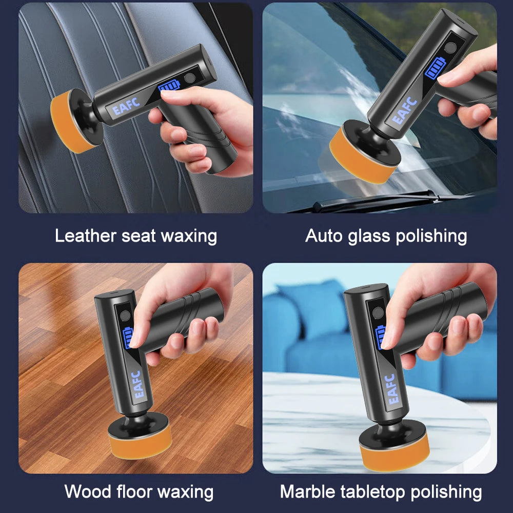 EAFC New Wireless Car Polisher Machine Handheld Portable Electric Polishing Wax Tool Cordless Auto Polish Waxing Machine