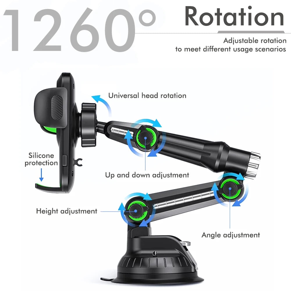 Suction Cup Phone Holder Windshield/Dashboard/Window Universal Suction Cup Car Phone Holder Mount with Sticky Gel Pad Compatib