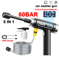 EAFC Wireless High Pressure Car Washing Machine Bedlt-In Battery Rechargeable Electric Car Washer Portable Water Gun Kit Cleaner