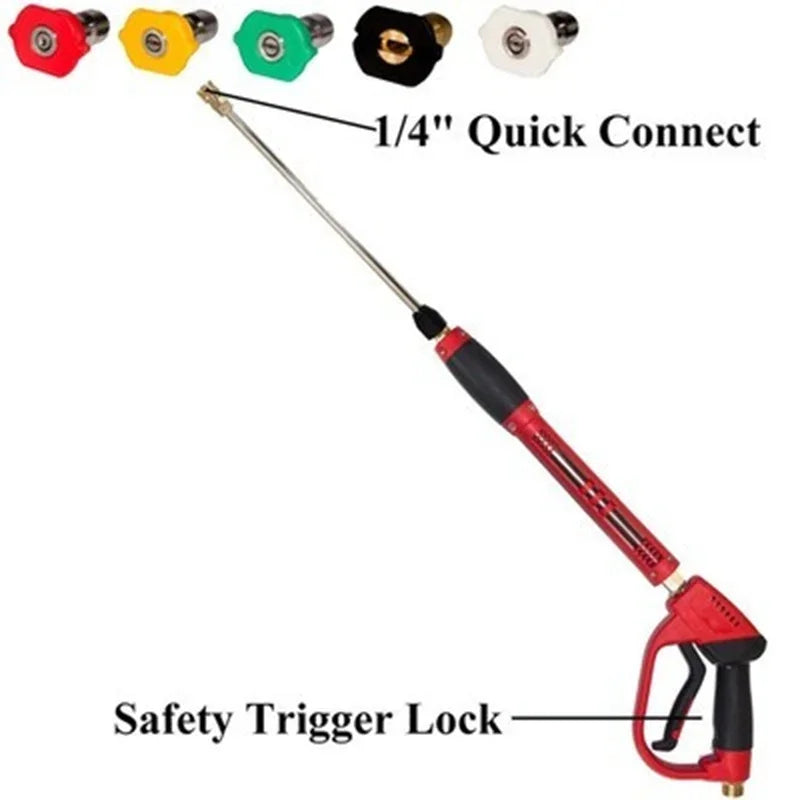 High-pressure water gun for car washing,Pure copper valve body movable quick insertion cleaning gun, water gun cleaning machine