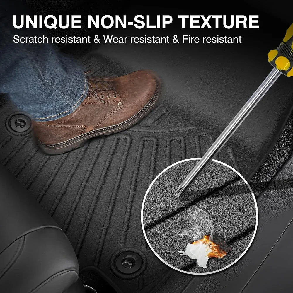 All Weather Floor Mats Cargo Liner for 2021 - 2025 2026 Kia Sorento Hybrid TPE Car Trunk Mat with Backrest Pad PHEV & HEV