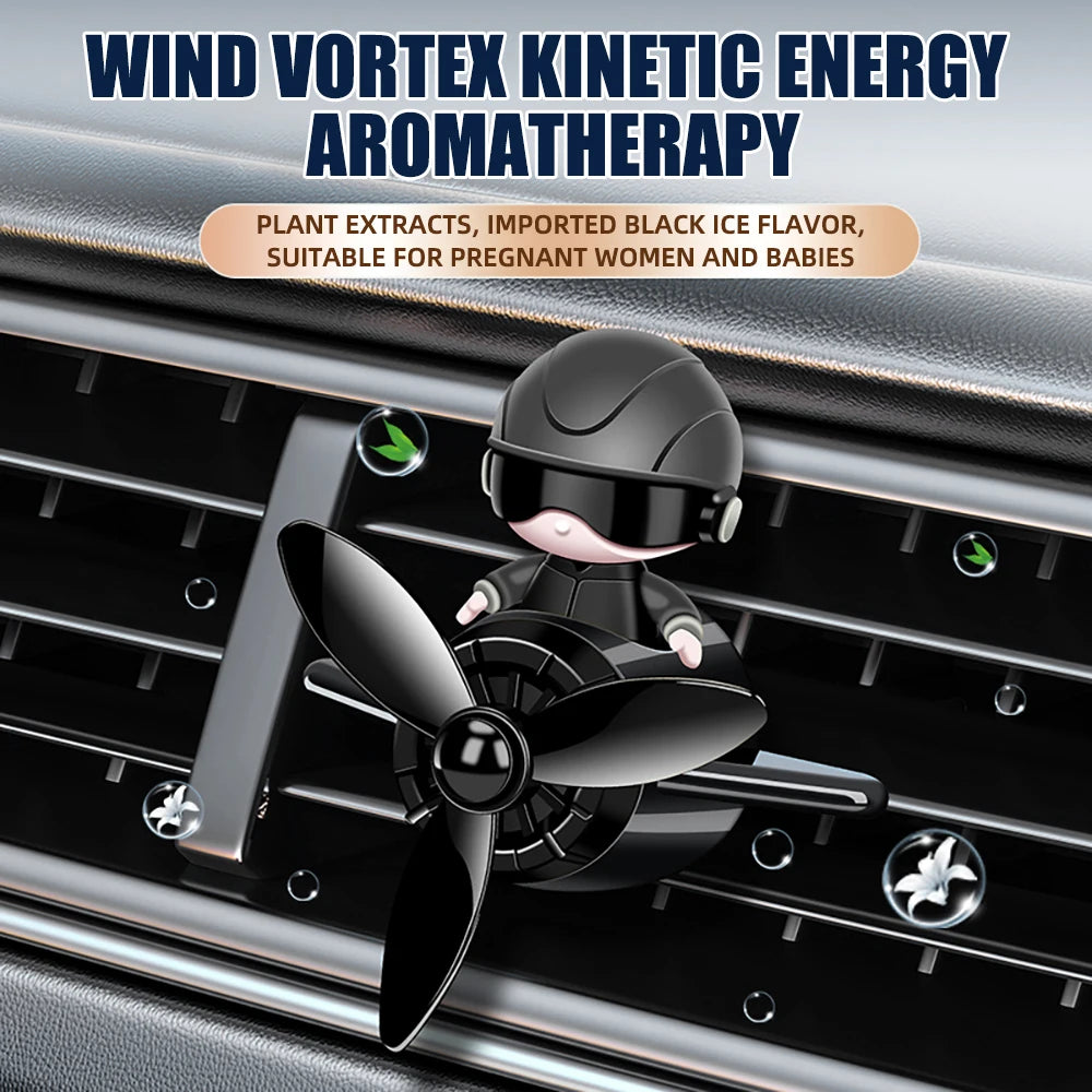 Car Air Freshener Aromatherapy Auto Accessories Interior Perfume Diffuser Creative Air Force Small Aircraft Cartoon Design