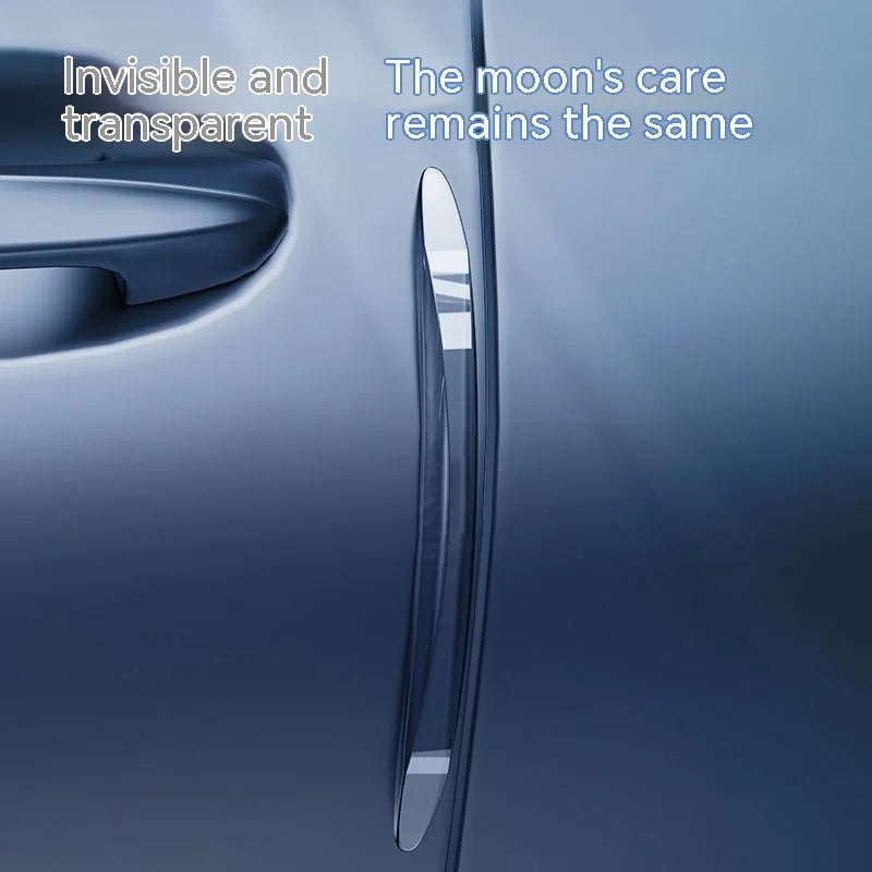 4pcs Invisible Waterproof Car Door Anti-Collision Scratch Strip Rearview Mirror Stickers Edge Transparent Handle Protector