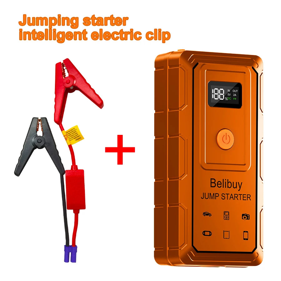 2000A Car Jump Starter, Power Bank and Emergency LED Light for All Diesel/Gasoline Cars 12V with Digital Display