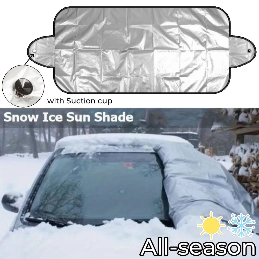 1/4pcs Foldable Windshield Protector All-Season Car Sun Visor Snow Cover SUV Hail Proof Shield Against Winter Heavy Snow Tools