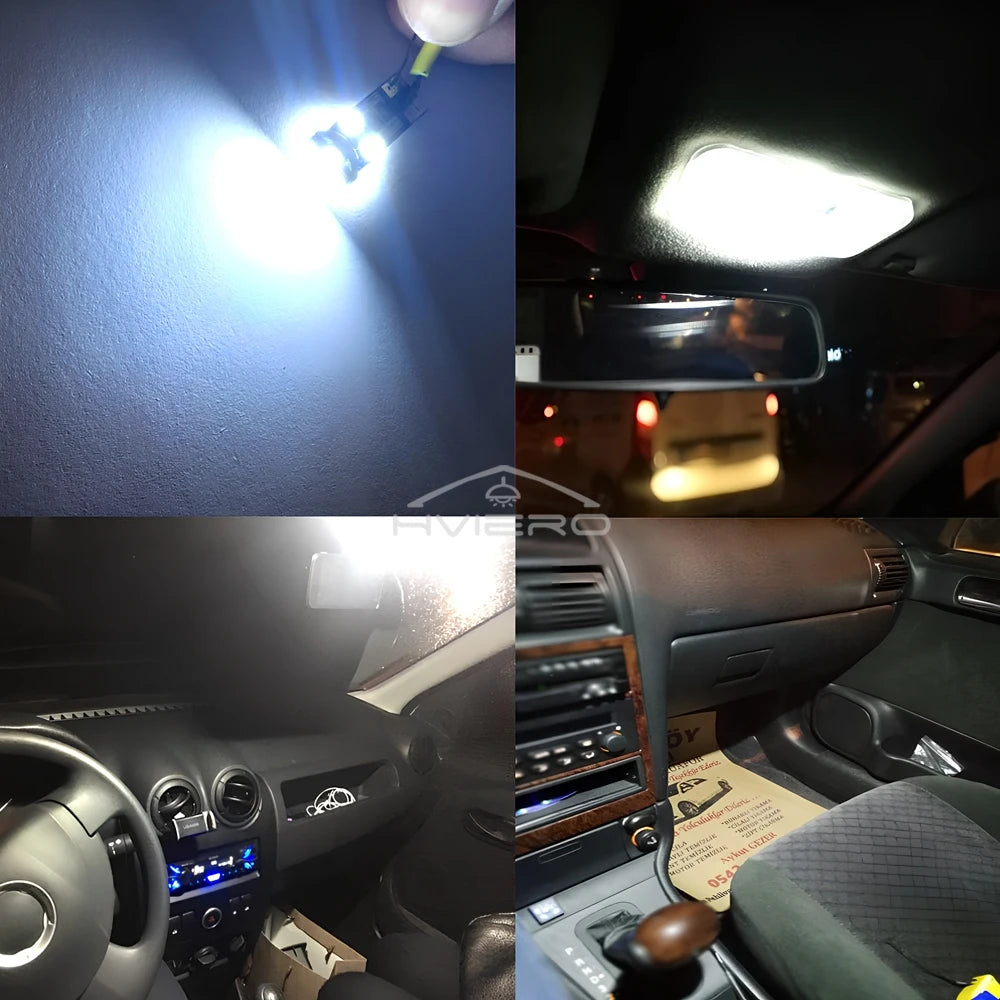 20/50/100X Car Led Canbus White T10 194 W5W Turn Signal No Error Free Interior Reading Light Tail Bulb Backup Parking Lamp