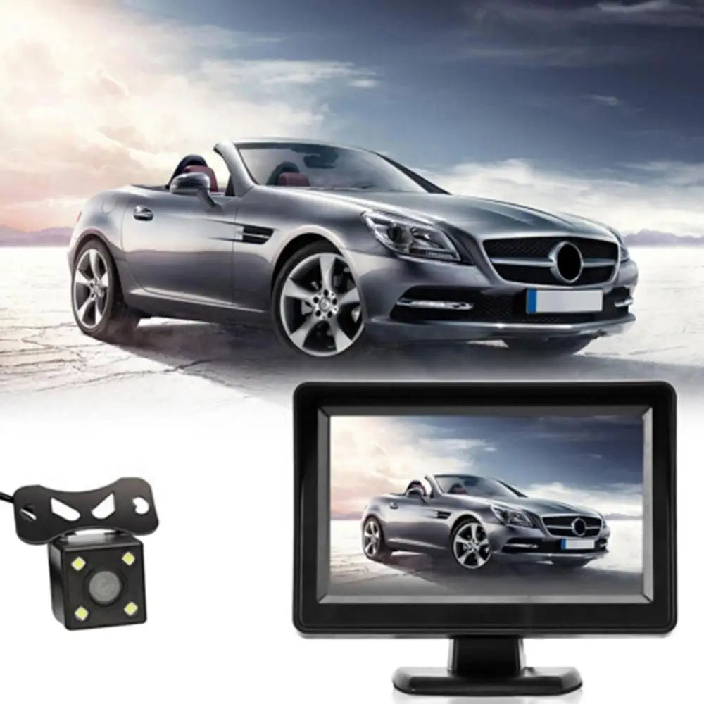 2020 4.3inch LED Display Car Rear View Camera monitor Backup Reverse Camera Kit Night Vision Fits for 12V Car Electrical System