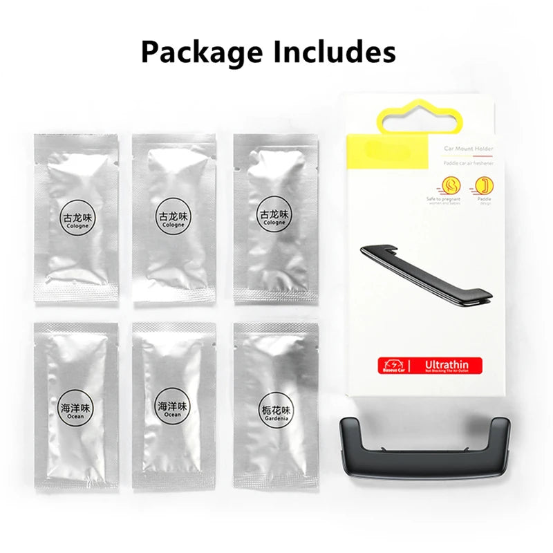 ISGTDRM Car Air Freshener Car Clip Fragrance For Auto Interior Accessories Mini Reuse Car Diffuser  Air Vent Car Solid Perfume