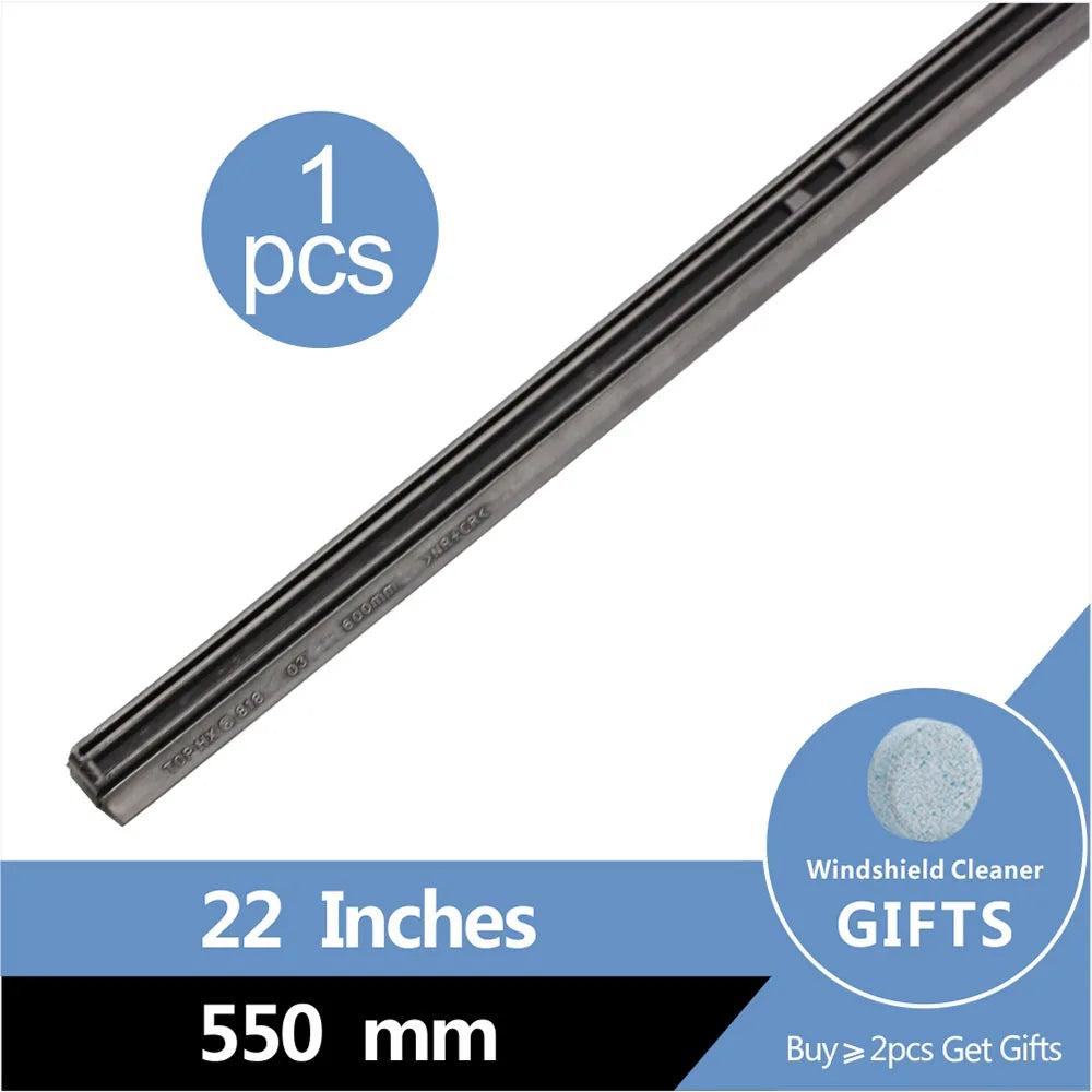 Auto Windscreen Car Wiper Blade Strips Vehicle Insert Rubber Strip14"16"17"18"19"20"21"22"24"26"28" FR 10mm Car Accessories 1PCS