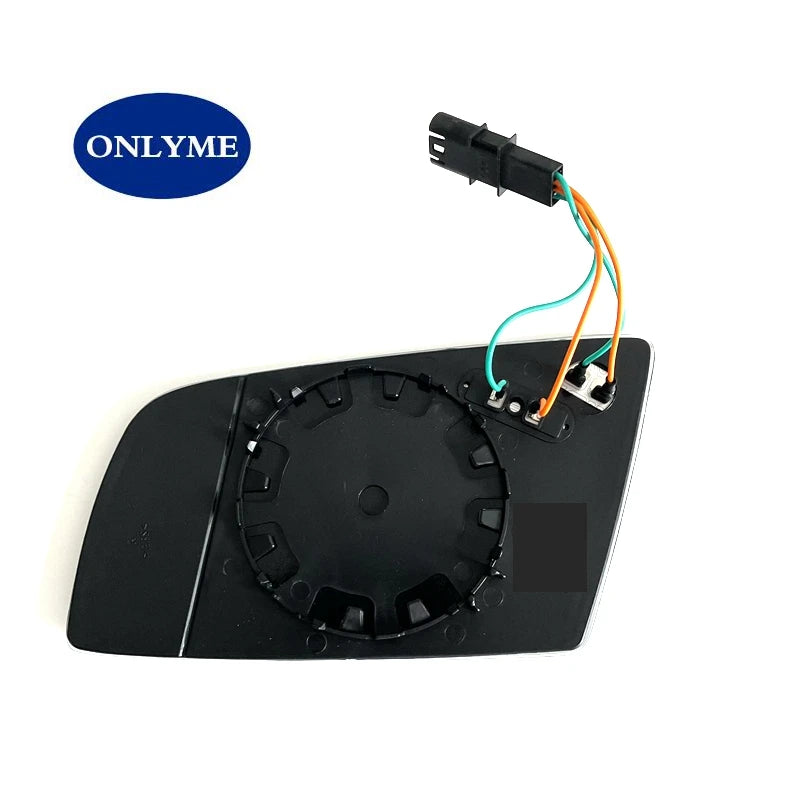 Car wide angle 4 pins heated mirror glass with connector for BMW 5 E60 E61 ( 2003 04 05 06 07 08 09 )  6 E63 E64 (04-10)