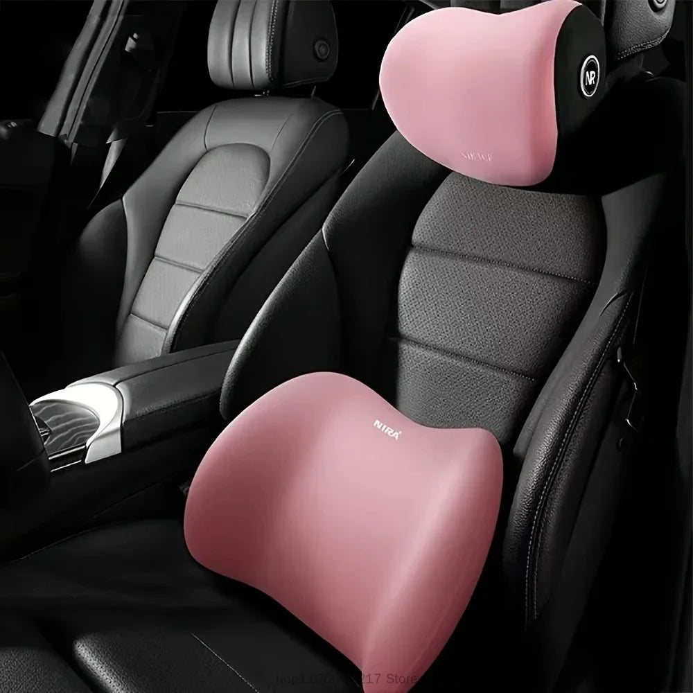 Universal Car Headrest Neck Support Pillow, Memory Foam Seat Cushion, Lumbar Back Cushion, Four-Season Neck Pillow for All Cars