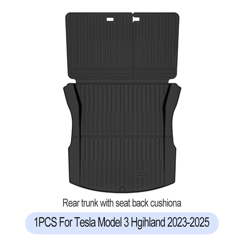 2023-2025 For Tesla Trunk Mat For  Model 3 highland Floor Mat  Luggage Mat TPE waterproof Anti-Slip Set Floor Liner Mats