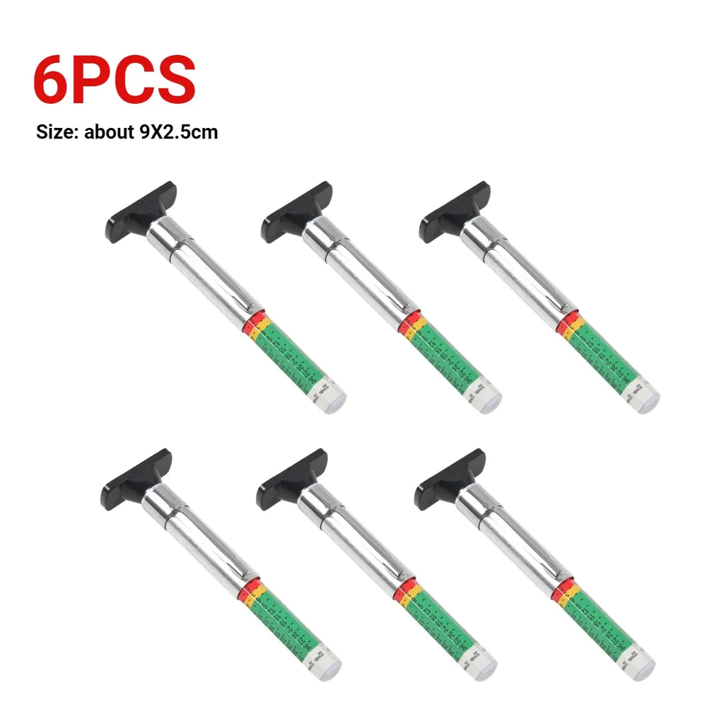 1-10PCS 25mm Car Tyre Tire Tread Depth Gauge Meter Caliper Thickness Gauges Monitoring System Tire Wear Detection Measuring Tool