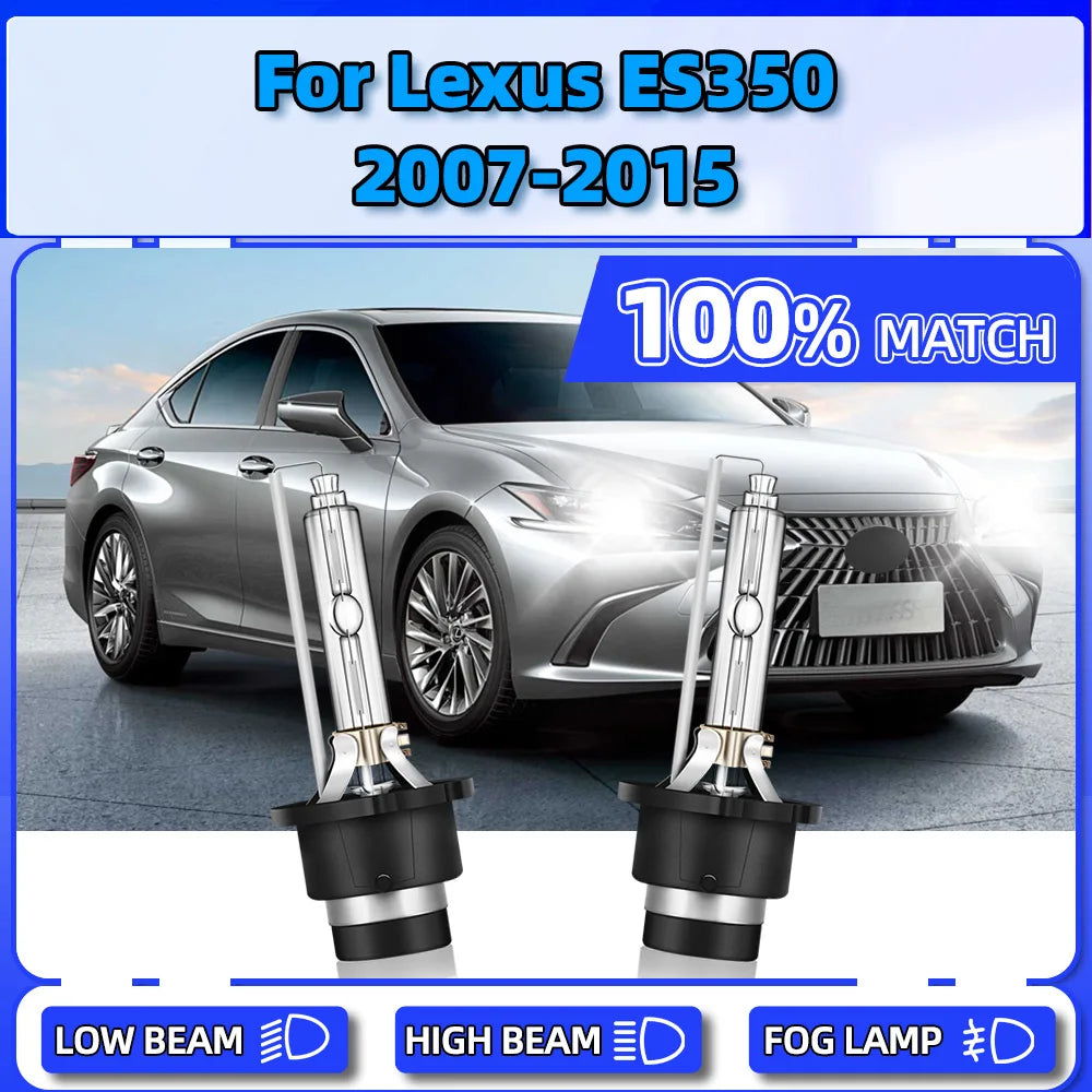Xenon Headlight Bulbs 20000LM 35W Xenon Auto Headlamps 6000K White For Lexus ES350 2007 2008 2009 2010 2011 2012 2013 2014 2015