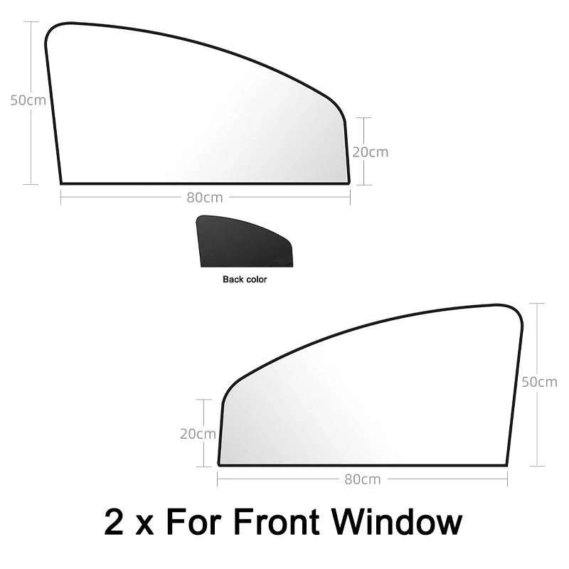 Car Side Window Sun Shade Magnetic UV Protection Curtains Sun Shield Cover Double Sides Auto Window Protector Cover Accessories