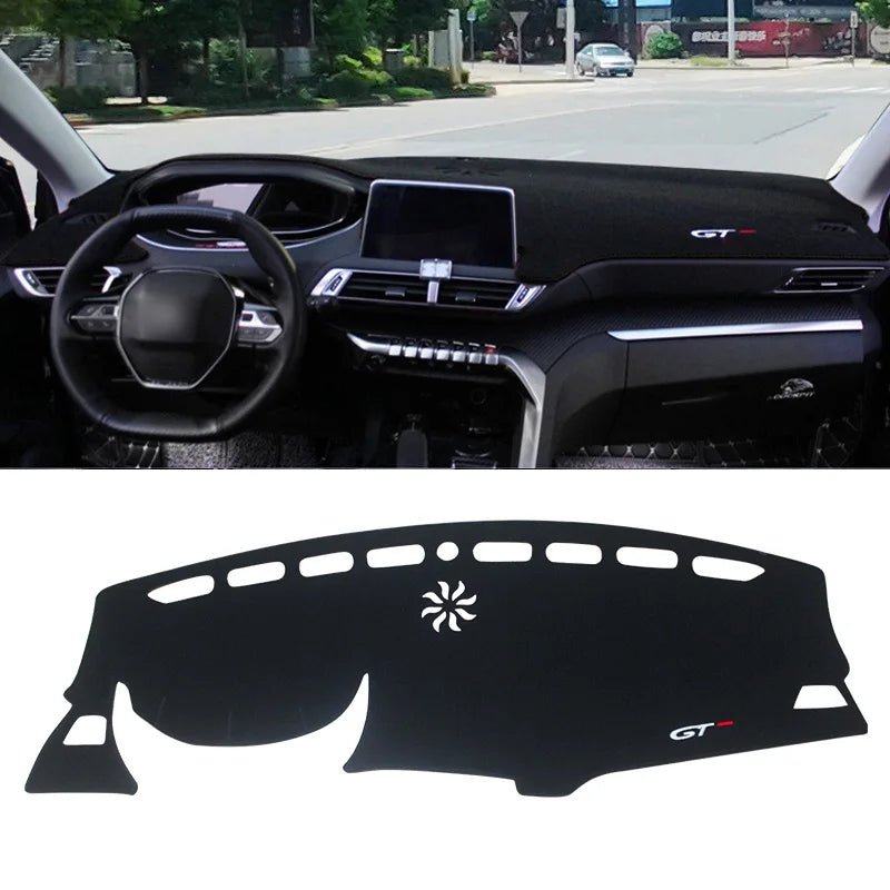 Car Dashboard Cover Mat Avoid Light Pads Anti-UV Carpets For Peugeot 3008 5008 GT Hybrid 2016 2017 2018 2019 2020 2021 2022 2023