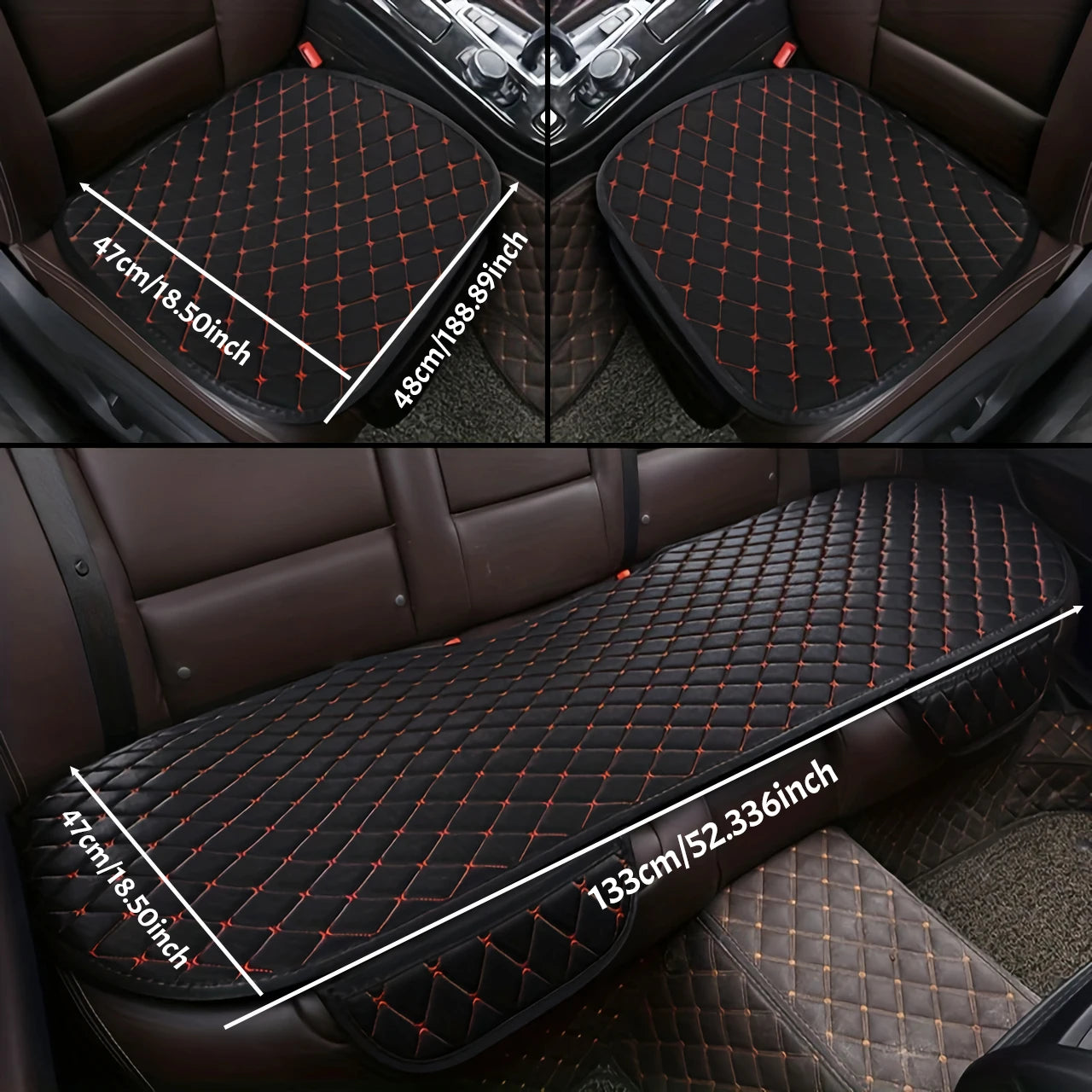 3Pcs Car Seat Cover Universal Car Seat Cushion Breathable Comfort Car Seat Protector Pad Car Interior Accessories