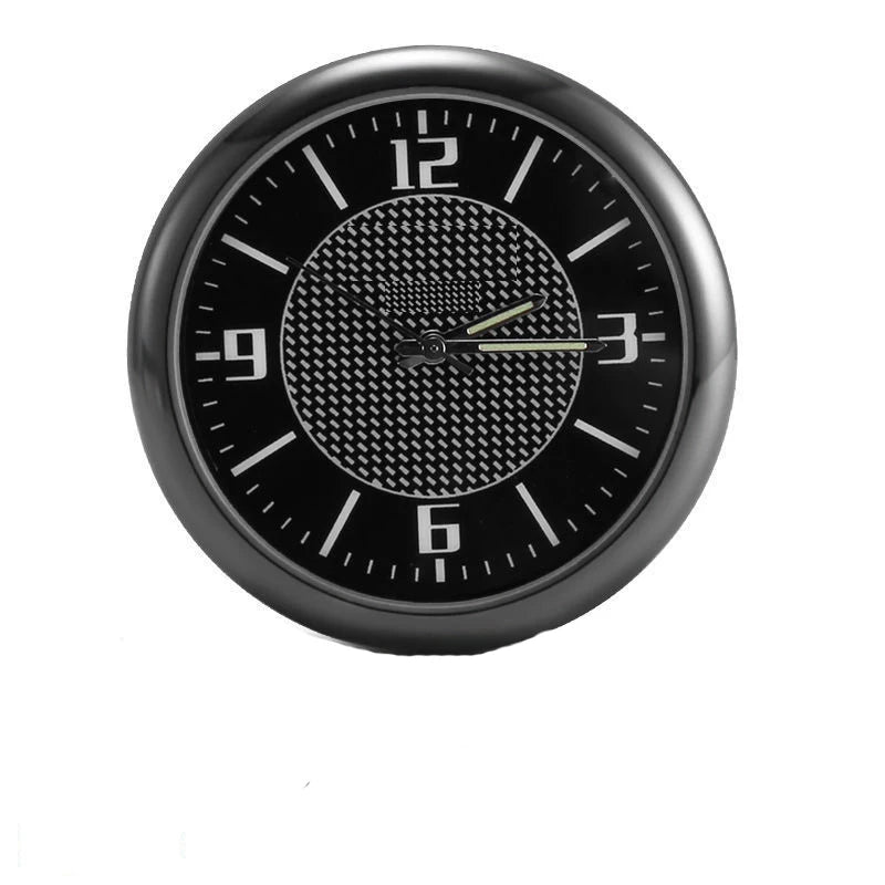 Car Clock Luminous Mini Automobiles Internal Stick-On Digital Watch Mechanics Quartz Clocks Auto Ornament 40mm 43mm