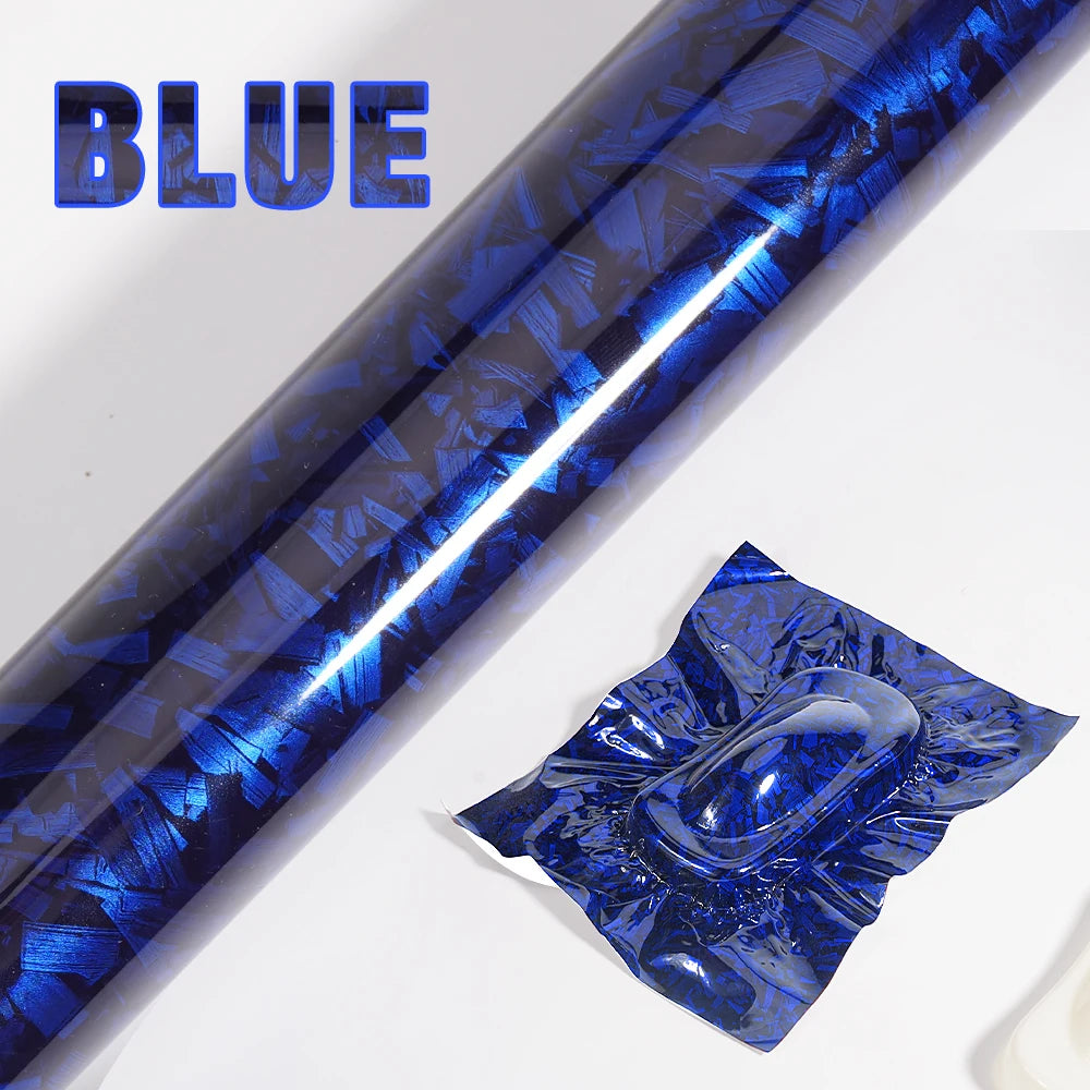 50/30cm*300cm High Glossy Black Gold Silver Red Forged Carbon Fiber Vinyl Wrap Film on the Hood Adhesive Vinyl for Car Stickers