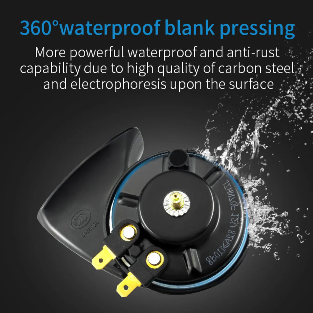 Universal 12V 130DB Super Loud Waterproof Car Snail Air Truck Motorcycle Horn Dual Tone