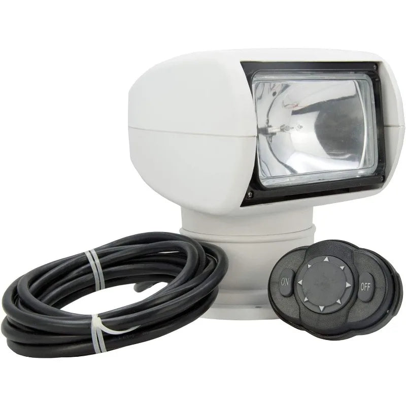 12V 100W 2500LM 360° Rotate Remote Control Marine Portable Halogen Search Light Boat Spotlight IP67