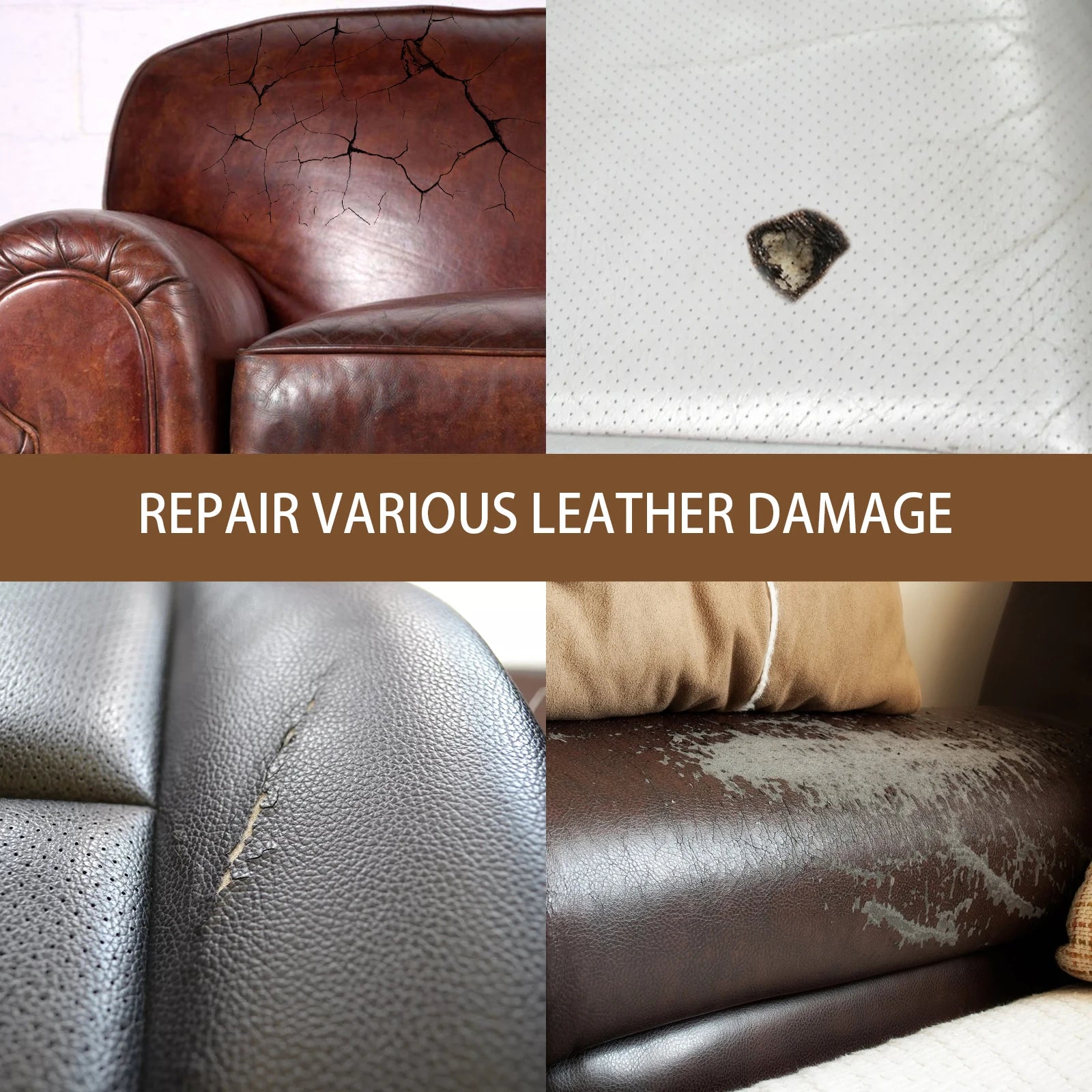 20ml Leather Repair Gel Color Car Repair Scratches Cracks Sofa Auto Seat Leather Complementary Refurbish Cream Repair Paste