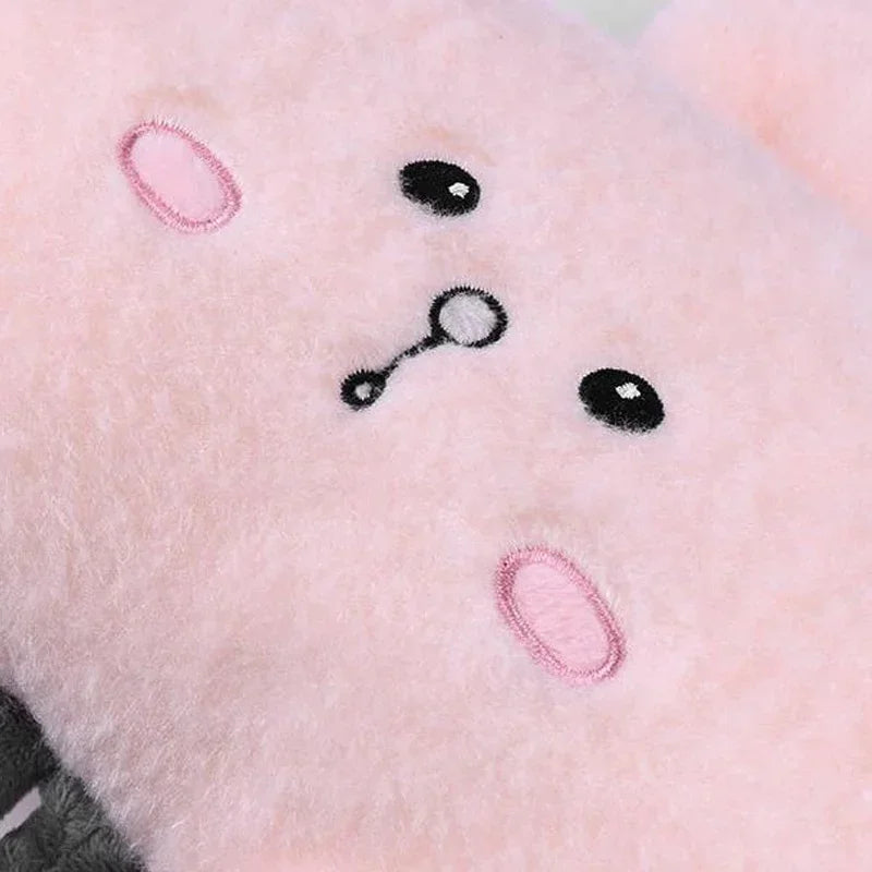 Woman Girl Neck Cushion Rabbit Car Accessories Seat Belt Shoulder Pad Animal Cervical Pillow Universal Headrest Cute Neck Pillow