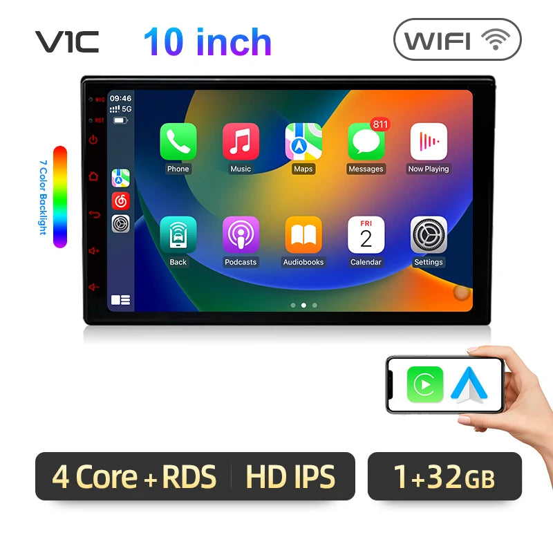 Junsun 7 9 10 inch Universal Car Radio Wireless CarPlay for Apple Android Auto 4G Car Intelligent Systems DSP IPS Touch Screen